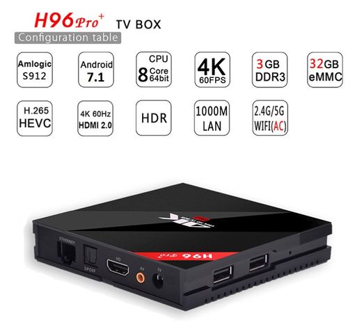 Android Box H96 pro+ 3/32 Smart TV Android 7.1 na Arena.pl