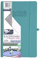 Kalendarz Książkowy 2026 A5 Tygodniowy Hip Hop, Turkusowy