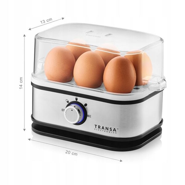 Jajowar do gotowania 6 JAJEK 3 STOPNIE POZIOMU TWARDOŚCI AUTOMAT TIMER zdjęcie 9