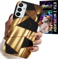 ETUI DO SAMSUNG GALAXY M23 - ZŁOTE ELEGANCKIE WZORY + FOLIA HYDRO