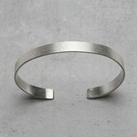 BRANSOLETKA MĘSKA SREBRNA 925 MATOWA DOGINANA SZEROKA 7 MM NA PREZENT