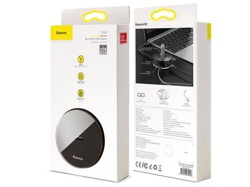 Baseus Round Box HUB Adapter USB na 4x USB 1x micro Czarny na Arena.pl