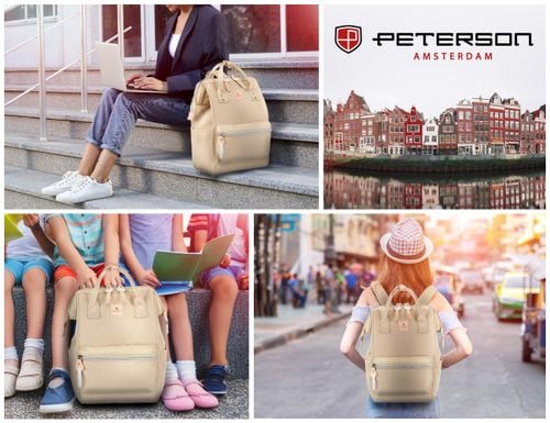 plecak materiałowy ptn beta-6058 beige na Arena.pl