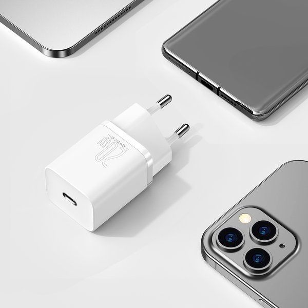 Ładowarka sieciowa Baseus USB-C 20W + kabel do iPhone Lightning fast charge zdjęcie 5