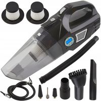 ODKURZACZ SAMOCHODOWY RĘCZNY + KOMPRESOR DO AUTA 80W PREZENT NA WALENTYNKI