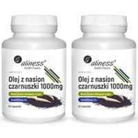 2x OLEJ Z NASION CZARNUSZKI 1000 mg 60 kap ALINESS Odporność Alergie Serce