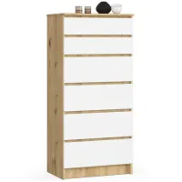 Komoda do sypialni, pokoju, 6 szuflad, STILO, 60x40x130 cm,  | TYLETEGOTU