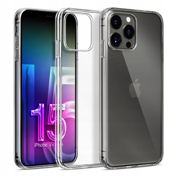 Silikonowe etui na Apple iPhone 15 Pro - 3mk Clear Case zdjęcie 2