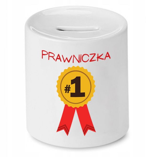 Skarbonka Dla Prawnika Numer Jeden Prezent Z Nadrukiem Ze Zdjęciem zdjęcie 1