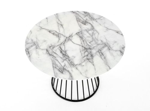 Stół Dabro biały marmur/ czarny na Arena.pl