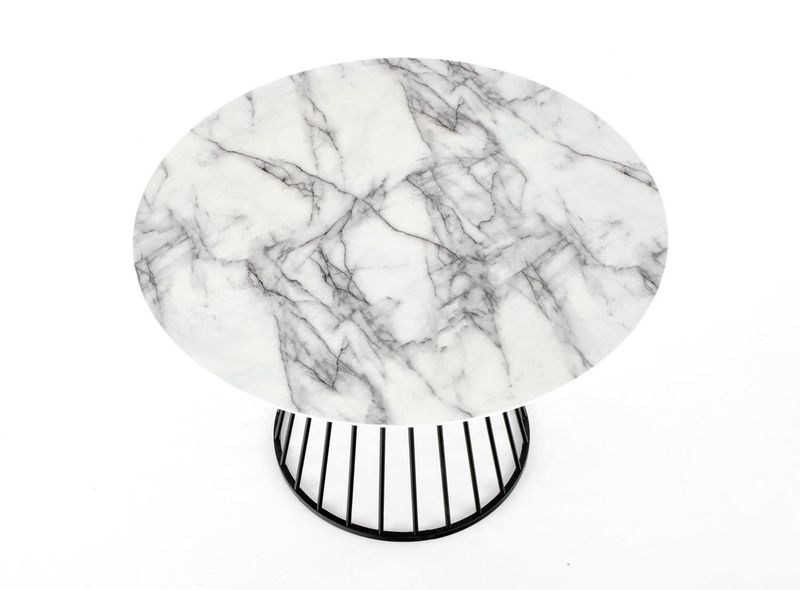 Stół Dabro biały marmur/ czarny zdjęcie 5