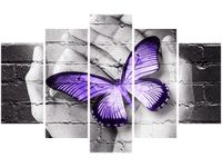 70 100CM OBRAZ 5 ELEM MOTYL DŁONIACH DRUK PŁÓTNO