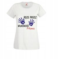 KOSZULKA t-shirt dla zakochanych PAR RĘCE PRECZ