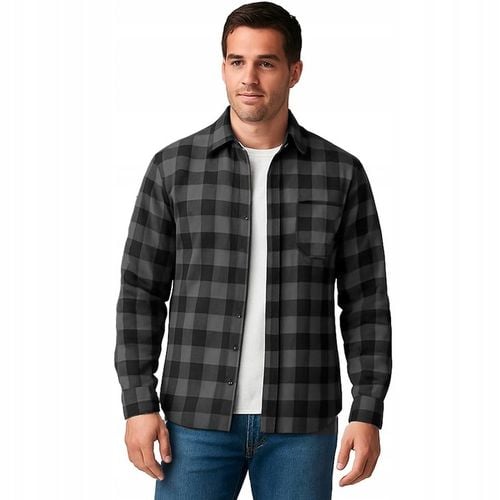 KOSZULA FLANELOWA w kratę robocza KRAJOWA POLSKA 100% BAWEŁNA na Arena.pl