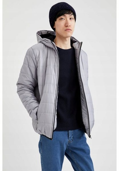 DEFACTO SZARA KURTKA MĘSKA PIKOWANA S 1BDC zdjęcie 1