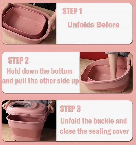 DUŻY POJEMNIK NA KARMĘ DLA PSA SKŁADANY SILIKON RÓŻOWY na Arena.pl