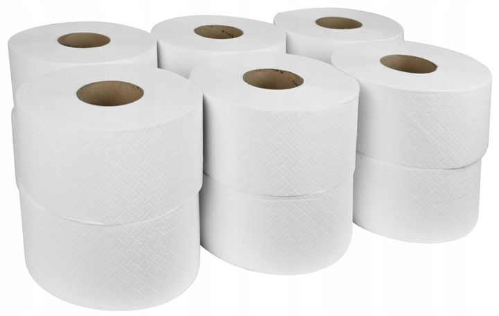 Papier toaletowy JUMBO BIAŁY CELULOZA 12 ROLEK X 100m zdjęcie 5