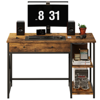 BIURKO KOMPUTEROWE INDUSTRIALNE RUSTYKALNY BRĄZ Z SZUFLADĄ PÓŁKAMI 120 cm