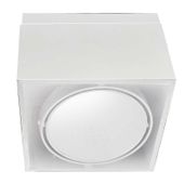 Spot LAMPA sufitowa BLOCCO ML476 Milagro natynkowa OPRAWA metalowa LED 7W 3000K oczko regulowane kostka cube biała