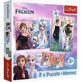 Puzzle 2 W 1 + Memos Księzniczki Frozen 93335