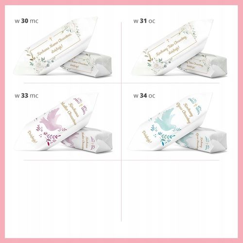 KRÓWKI NA ŚLUB CHRZEST KOMUNIĘ 1 KG Personalizowane krówki prezentowe na Arena.pl