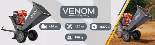 POTĘŻNY ROZDRABNIACZ SPALINOWY DO GAŁĘZI 120 MM SILNIK 420 CC ZACZEP na Arena.pl