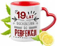 19 Urodziny Czerwony Z Uszkiem W Kształcie Serca Na Prezent