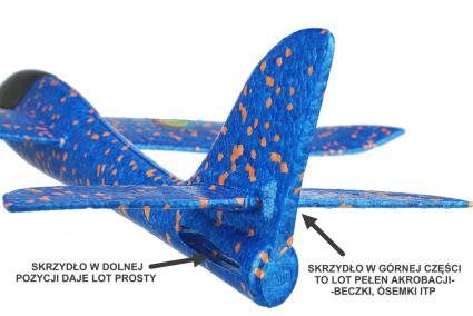 Samolot styropianowy 48 cm MIX kolor na Arena.pl