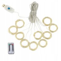 LAMPKI ŚWIĄTECZNE KURTYNA ŚWIETLNA SOPLE LED USB 3x2M DEKORACJA ŚWIĄTECZNA