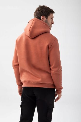 Brązowa męska bluza z kapturem BASIC HOODIE 152 T BROWN rozmiar L na Arena.pl