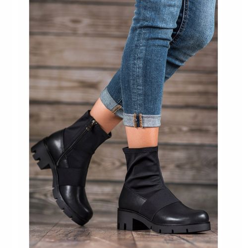 Czarne Botki Na Platformie r.40 na Arena.pl