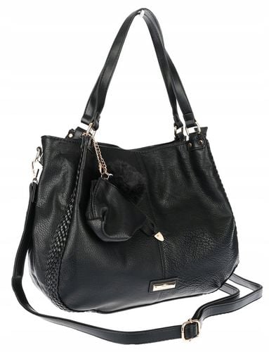 Torebka Damska Shopperka włoska marka CHARRO Pojemna A4 Torba CH6626 Czarna na Arena.pl