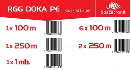 Kabel RG6 Spacetronik DOKA PE 4K Trishield 100m na Arena.pl