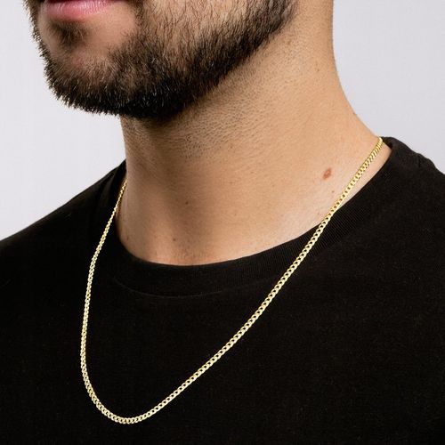 ZŁOTY ŁAŃCUSZEK MĘSKI PANCERKA 4g PEŁNY KUTY MOCNY ŁAŃCUCH 50 cm SREBRO 925 na Arena.pl
