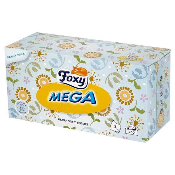 CHUSTECZKI HIGIENICZNE 200SZT BOX FOXY MEGA zdjęcie 1