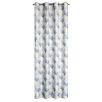 Zasłona na przelotkach ASETASR 140x250 srebrna + żółta