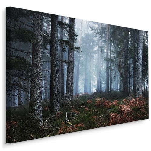 Obraz Ścienny Do Salonu Sypialni Las We Mgle Natura Pejzaż 70cm x 50cm na Arena.pl