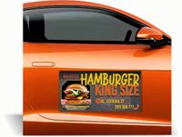 Magnes na samochód auto reklama magnetyczna 60x30 cm hamburger king size