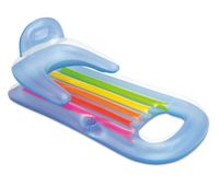 Materac dmuchany fotel z oparciem 160x85 cm INTEX 58802 niebieski