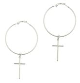 kolczyki koła z krzyżykiem alyona (p21/wio/70ag)