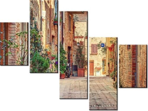 100 75CM OBRAZ 5 ELEM STARA ALEJKA TOSKANII ŚCIENNY na Arena.pl