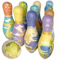 Woopie Gra Zręcznościowa Kręgle Miękkie Soft Dinozaury Zestaw 12el. Prezent