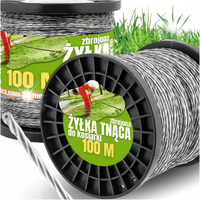 ŻYŁKA TNĄCA ZBROJONA DO GŁOWIC PODKASZARKI KOSY KOS TRAWY MOCNA 3,0mm 100m