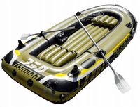 Dmuchany Ponton Rybacki Wędkarski Turystyczny + Wiosła Pompka 4-osob 350SET