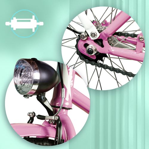 Rower Miejski MalTrack Citybike Dreamer 1-speed Pink 28" + Koszyk Niebieski na Arena.pl