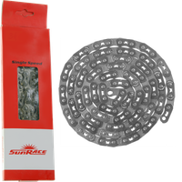 Łańcuch rowerowy 1 rzędowy ze spinką 102 ogniwa srebrny SunRace CNX46 slr