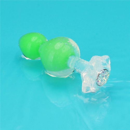 Gemoria Silicone Butt Plug (Glow-In-The-Dark) - Green na Arena.pl