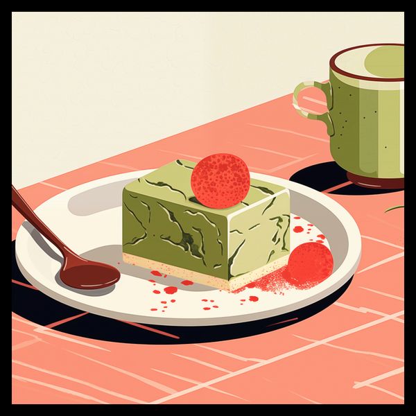 Plakat 50x50cm Deser Matcha zdjęcie 2