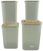 ZESTAW KOMPLET 4 POJEMNIKÓW DO ŻYWNOŚCI KUCHENNYCH