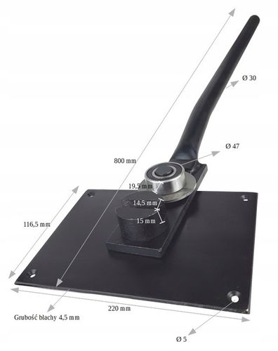 Giętarka do prętów zbrojeniowych strzemion drutu do fi 12mm łożyskiem na Arena.pl